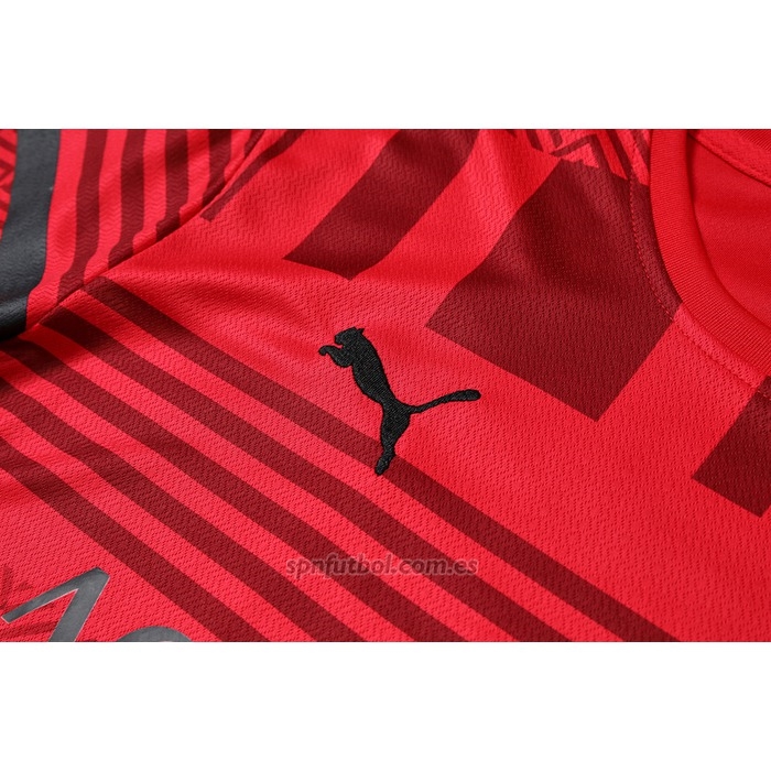Chandal del AC Milan Manga Corta 2022-2023 Rojo - Pantalon Corto